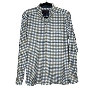 Johnston & Murphy Fine-wale Cotton CorduroyPlaid Button Down Shirt M